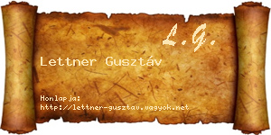Lettner Gusztáv névjegykártya
